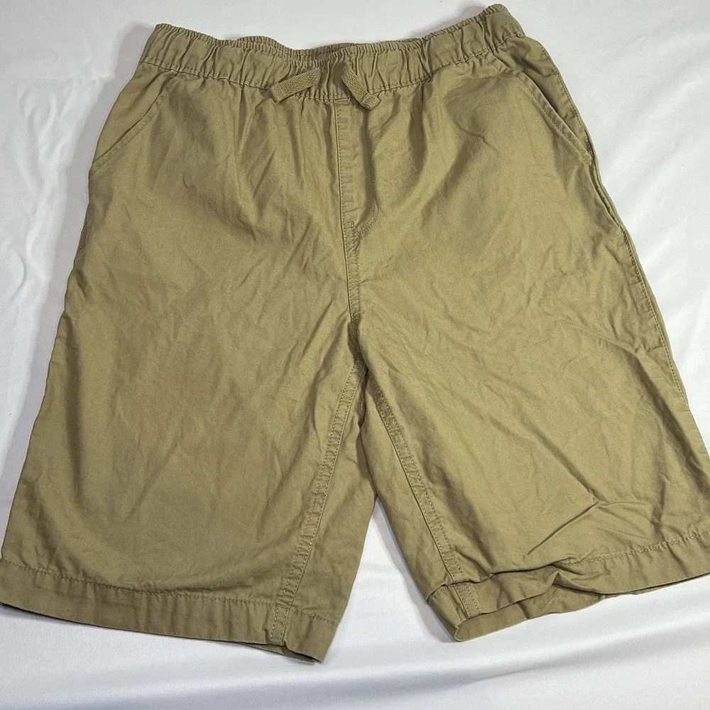 CHILDREN'S PLACE BOYS SIZE 14 KHAKI CARGO UNIFORM SHORTS ADJUSTABLE WAIST‎